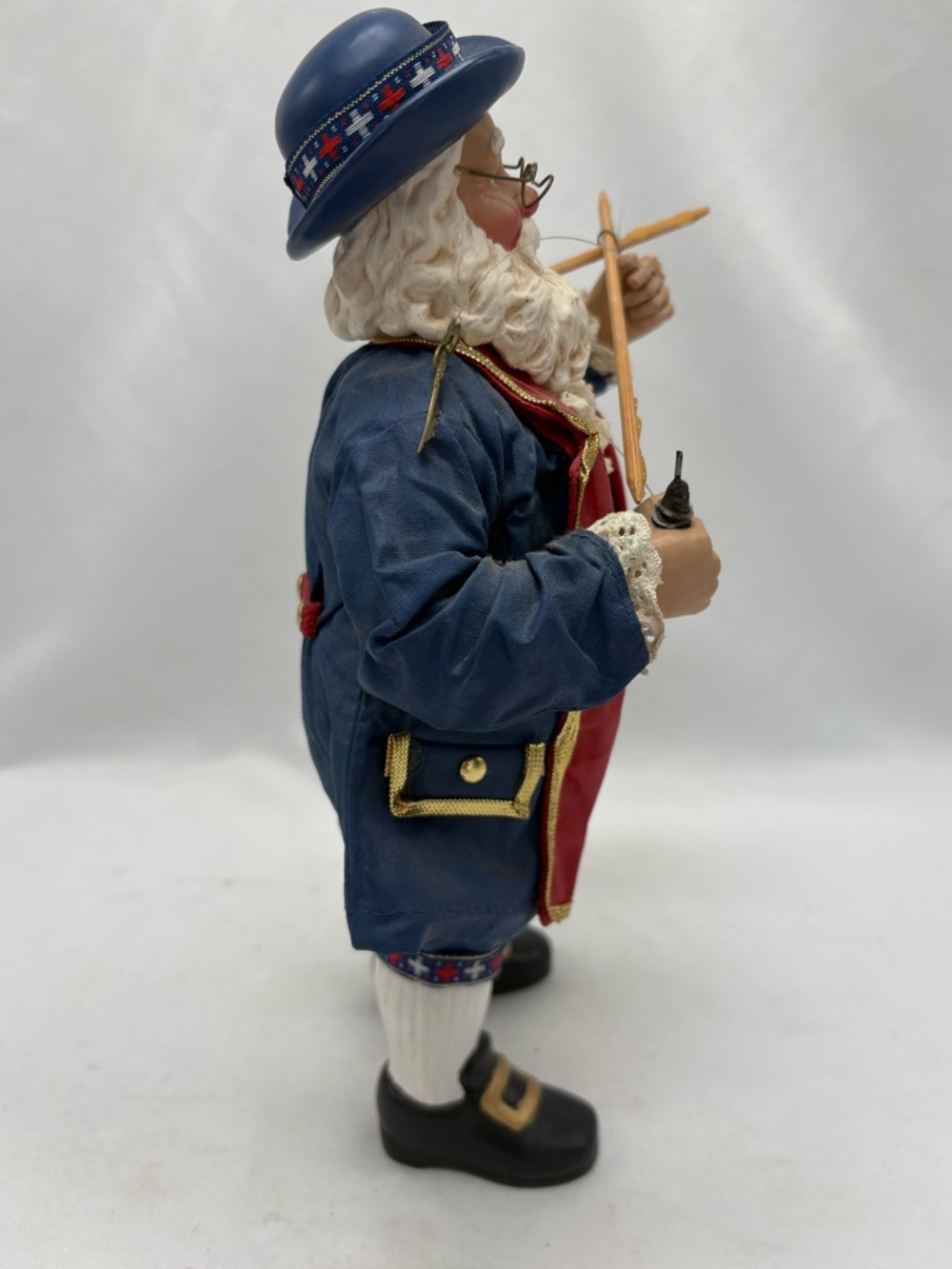 VTG Clothtique POSSIBLE DREAMS Ben Franklin Flying A Kite Patriotic Santa 2000 - Picture 2 of 6